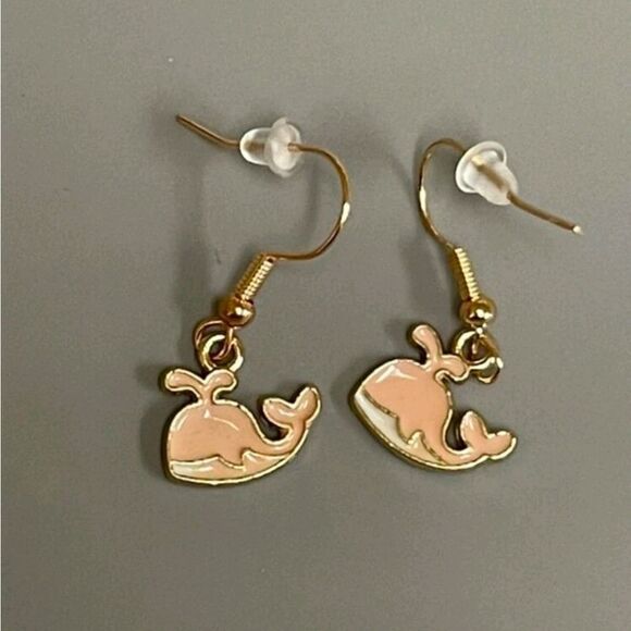 Whale 🐋 Drop Earrings - Picture 4 of 4